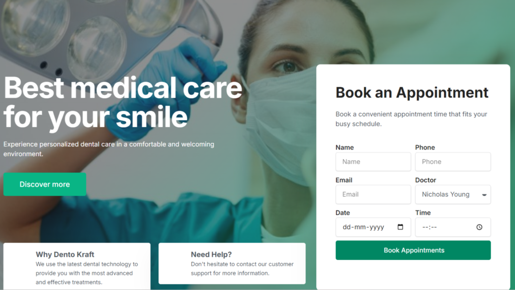 Dental clinic web design in gurugram