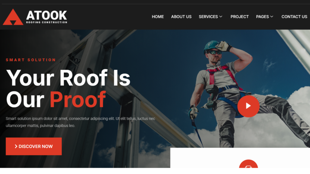 Roofing web design in Texas